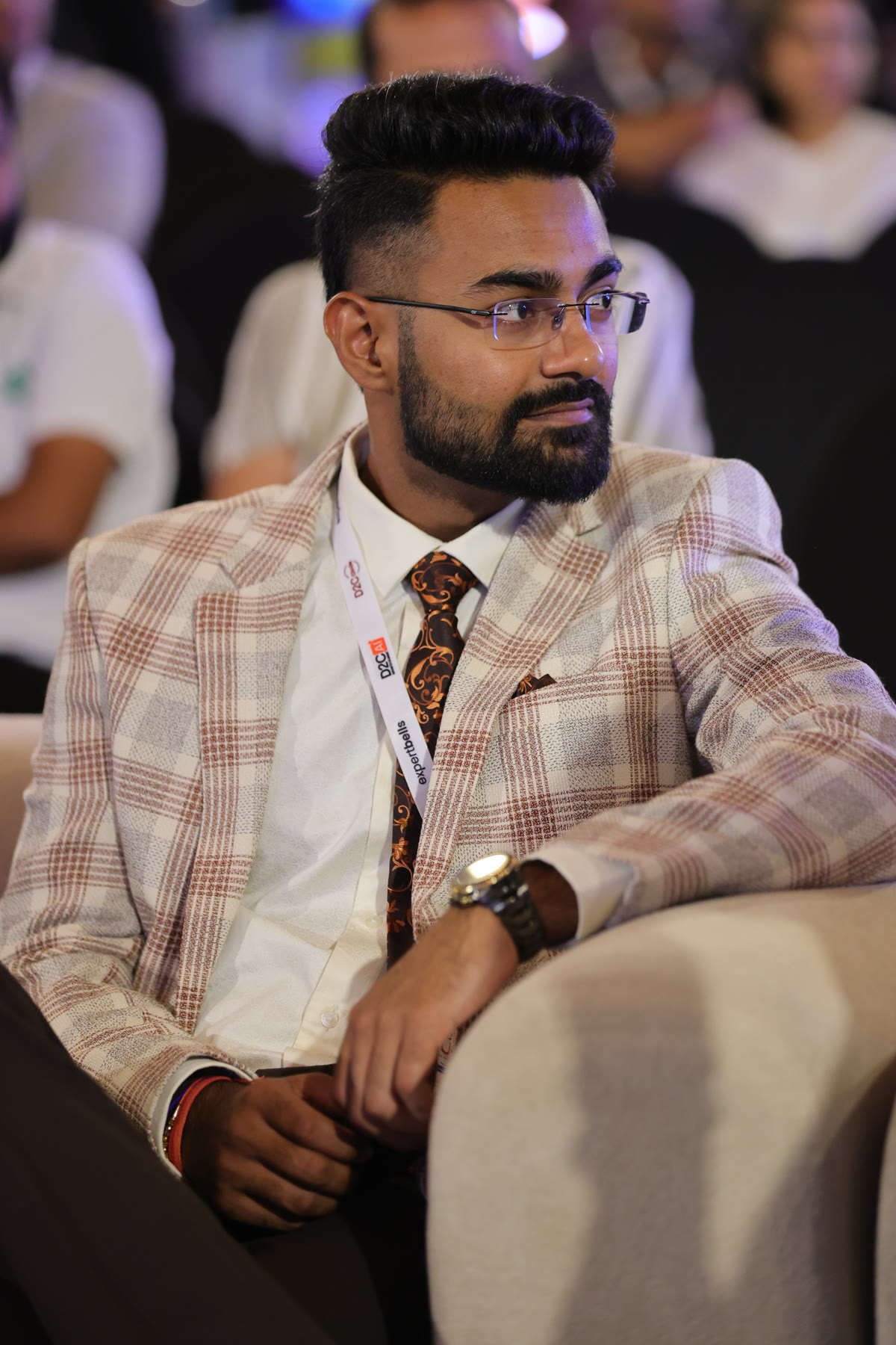 Priyank Singh speaking at a summit